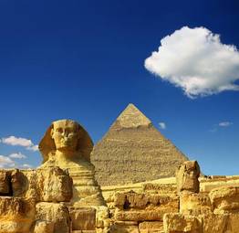 Plakat stary afryka statua egipt