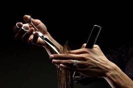 Fotoroleta nożyczki kobieta fryzjerstwo