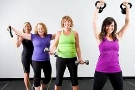 Plakat zdrowy fitness zabawa kobieta ćwiczenie
