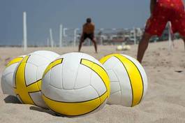 Plakat lato piłka słońce sport plaża