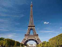 Plakat wieża francja architektura niebo widok