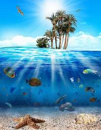 Plakat raj podwodne natura