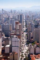Plakat brazylia architektura metropolia ameryka południowa miejski