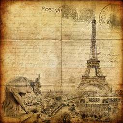 Plakat sztuka wieża jesień europa francja