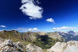 Naklejka niebo lato widok dziki alpy