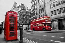 Fotoroleta czerwone akcenty londynu