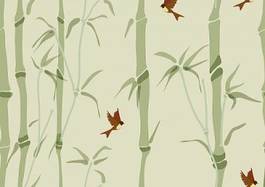 Plakat piękny roślina bambus