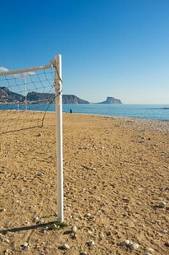 Plakat słońce brzeg morze hiszpania siatkówka plażowa