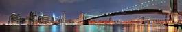 Plakat nowy jork miejski drapacz most brookliński brooklyn