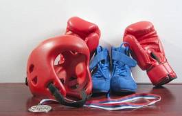 Plakat kick-boxing sport sztuka boks