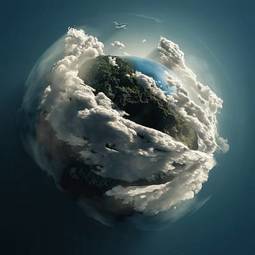 Plakat natura morze niebo planeta