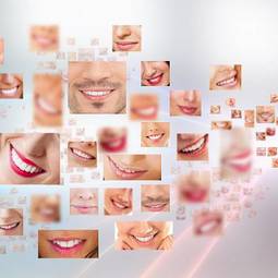 Plakat zdrowie uśmiech świeży usta