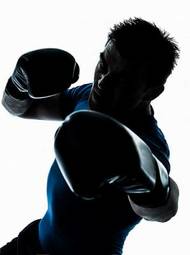 Plakat portret boks ćwiczenie