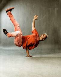 Plakat sport taniec tancerz ruch chłopiec
