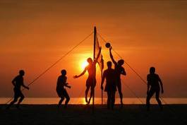 Fotoroleta plaża ćwiczenie piłka ludzie piękny