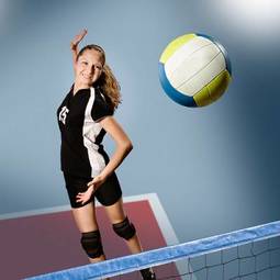 Plakat sport siatkówka lekkoatletka dziewczynka