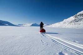 Obraz na płótnie szwecja lód mężczyzna śnieg