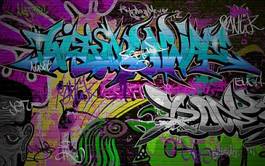 Plakat graffiti ulica hip-hop nowoczesny obraz