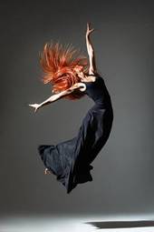 Plakat taniec ćwiczenie balet piękny kobieta