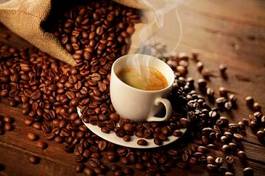 Obraz na płótnie expresso kawa filiżanka ziarno napój