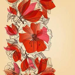 Plakat kwiat piękny wzór