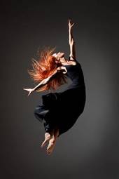 Plakat dziewczynka taniec piękny tancerz ćwiczenie