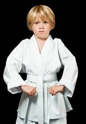 Plakat sztuki walki ćwiczenie chłopiec japonia dzieci