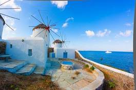 Plakat santorini grecki wyspa