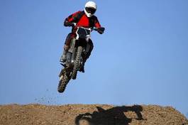 Plakat sport motocykl mężczyzna jazda konna