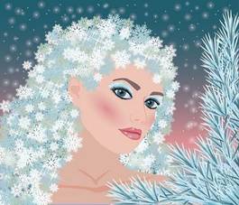 Plakat śnieg oko natura moda nagi