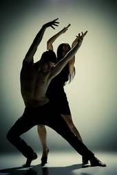 Plakat para mężczyzna miłość taniec