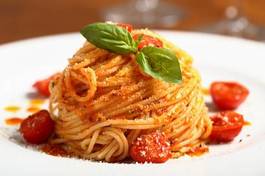 Plakat jedzenie włoski pomidor zdrowy stół