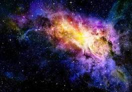 Plakat galaktyka gwiazda niebo mgławica wygwieżdżony