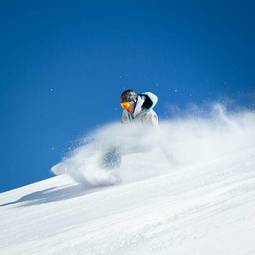 Plakat snowboard lekkoatletka snowboarder narciarz sporty ekstremalne