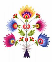 Naklejka sztuka wzór kwiat ornament tradycja
