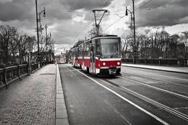 Plakat ulica transport tramwaj rejs czechy
