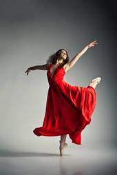 Plakat moda piękny tancerz taniec balet