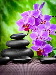 Plakat azjatycki aromaterapia kwiat