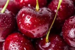 Plakat lato zdrowy owoc jedzenie wiśnia