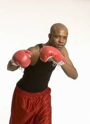Plakat boks mężczyzna fitness siłownia