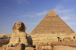 Plakat piramida pustynia egipt