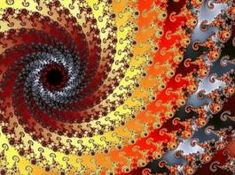 Plakat spirala ornament abstrakcja fraktal obraz