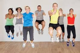 Plakat taniec aerobik ludzie zdrowy