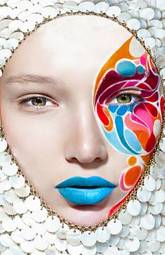 Plakat sztuka kosmetyk wzór kobieta piękny