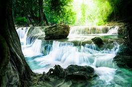 Naklejka natura las wodospad krajobraz dżungla