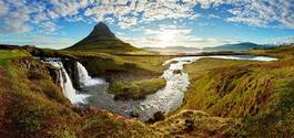 Naklejka panorama góra islandia wzgórze