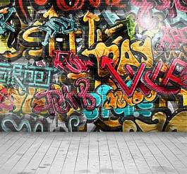 Fotoroleta graffiti na ścianie