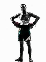 Plakat mężczyzna kick-boxing sport