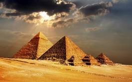 Plakat piramida architektura egipt