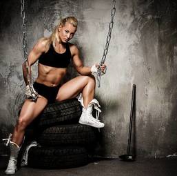 Plakat sport kobieta piękny fitness lekkoatletka